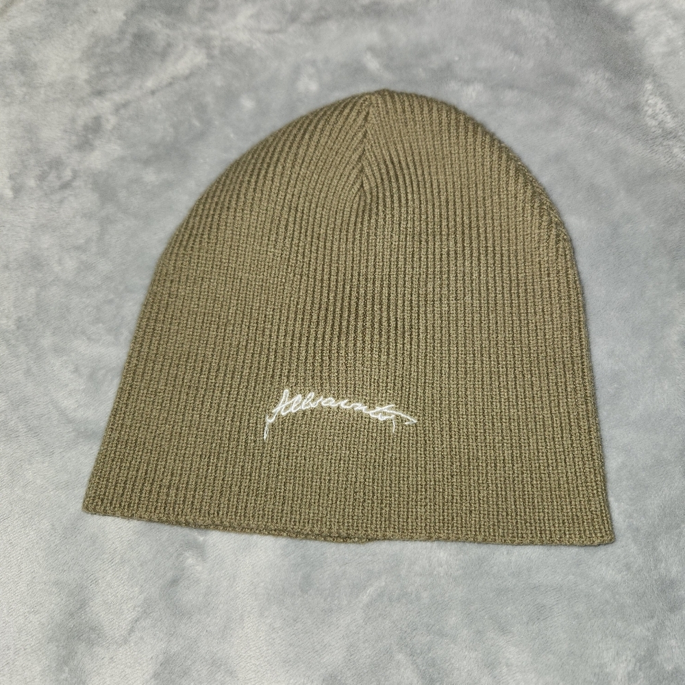 allsaints olive green beanie